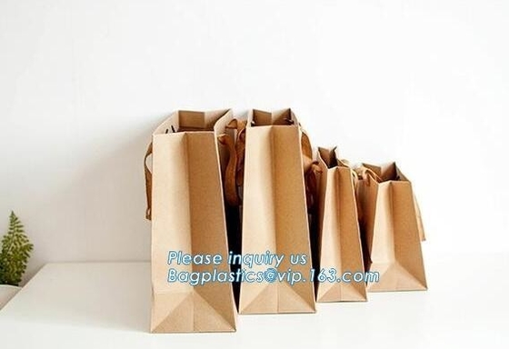 보석 포장 봉지 / 패션 명품 선물 Ｐ, 핸들 백서 캐리어 백과 인쇄된 하얀 크라프트 지 쇼핑 선물 가방을 맞추어줍니다