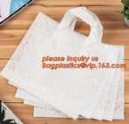 의복 재활용 Pe 봉투, 핸들 플라스틱 백 OEM 플라스틱이 비를 쇼핑하는 환경 친화적 미생물에 의해 분해된 퇴비성 부드러운 고리 손잡이