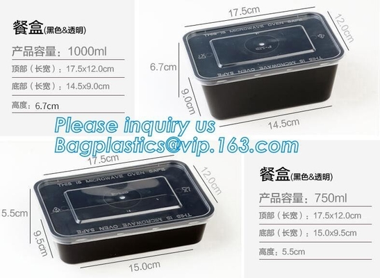 프리미엄 식사 Prep 용기 3 칸막이 BPA-FREE 식품 저장실 극초단파로 발송할 수 있는 식기 세척기 안전한 플라스틱 점심 벤토 상자