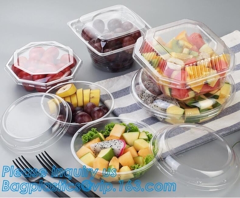 Lid PLA 미생물에 의해 분해되 샐러드 Bowl,24oz 좋아하는 버릴 수 있는 플라스틱 샐러드 활과 32 온스 버릴 수 있는 명백한 PET 플라스틱 샐러드 그릇