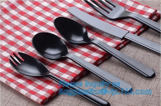 식당과 주방 48 PC 핑크색 플라스틱 칼장수에서 6 &quot; PS 버릴 수 있는 플라스틱 포크 스푼 나이프 서쪽 컬트러리 세트