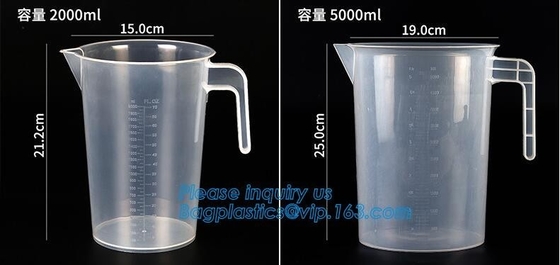 노동 용법 200 ml/400ml/900ml 단일 벽 물 졸업생 측정을 위한 1L 명백한 측정 잔 눈금 실린더 물주전자