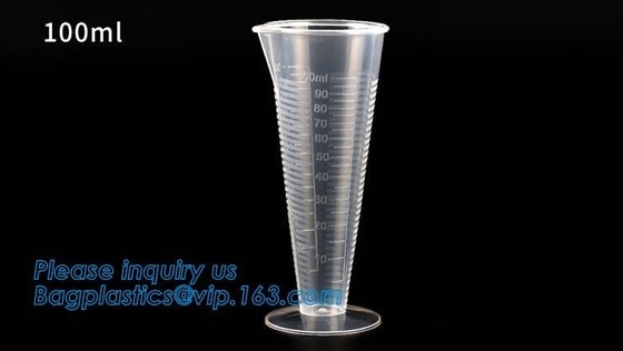 노동 용법 200 ml/400ml/900ml 단일 벽 물 졸업생 측정을 위한 1L 명백한 측정 잔 눈금 실린더 물주전자