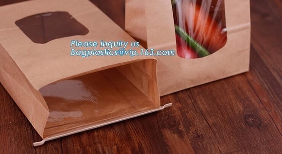 보따리를 꾸리는 샌드위치 토스트빵, 로고 인쇄 Fo와 버릴 수 있는 대형 지대를 패키징하는 특정 개인 앞 굽기 음식 빵