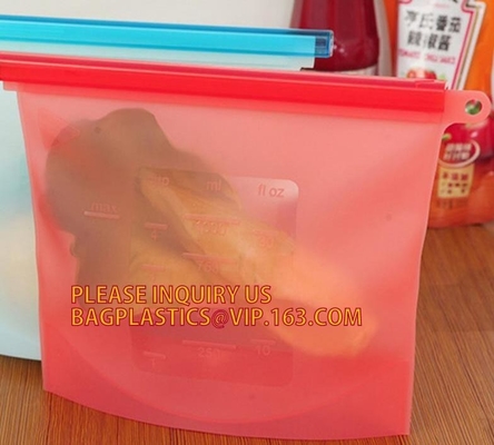 재활용 저장 백 실리콘 음식 보호 백, 우호적인 Eco와 BPA 무료, 기밀 실링 식품 저장실 적당한 베르사틸