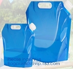 1 갤런 4L 폴드형 플라스틱 병 백 폴드형 낙타의 봉소위, 로고 인쇄된 폴드형 물병 백, 재사용할 수 있는 야외 물