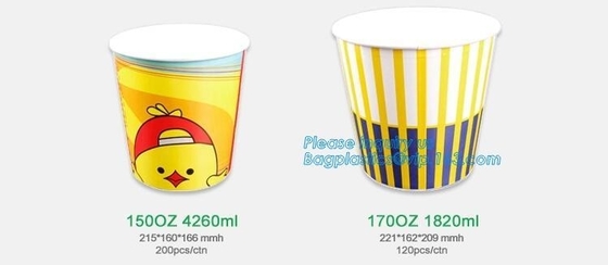 팝콘 용지함, 팝콘은 잔 모양으로 만듭니다, 수두, 맞춘 BRANDING,24OZ, 32OZ,46OZ가 패키지, 크라프트 지 컵, LID, 정치활동 위원회를 꺼냅니다