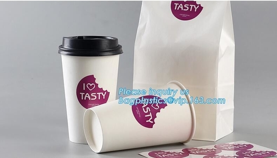 도매 주문 제작된 온음료 인쇄된 단일 벽 종이컵 비어 있는 가격 일회용 커피 종이컵 BAGEASE, 패키지