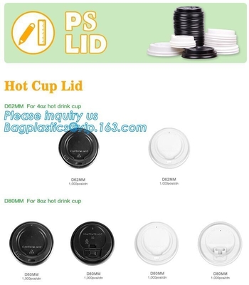 미생물에 의해 분해된 컵 덮개, PLA 컵 덮개, PP LID, PET LID, 추운 컵 덮개, 뜨거운 컵 규제, 10 oz/12oz/16oz/22oz 뜨거운 음료수 잔 PS 규제