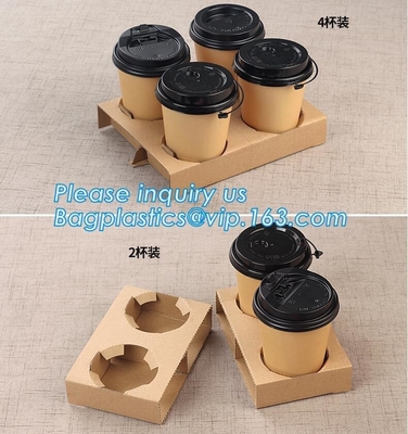 제조 일회용 판매액 떨어져 있는 무료샘플 4 종이컵 홀더 트레이 캐리어, 종이 홀더, 신문 거치대 recycling,t