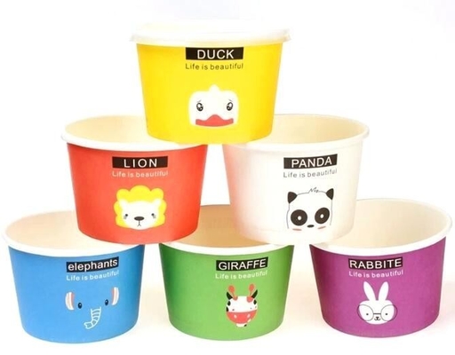 Lids,4oz 종이 아이스크림과 젤라또 종이컵 아이스크림 종이컵은 봉사하는 컵을 선발합니다, 로고가 버릴 수 있는 아이스크림 Ｐ를 출력했습니다