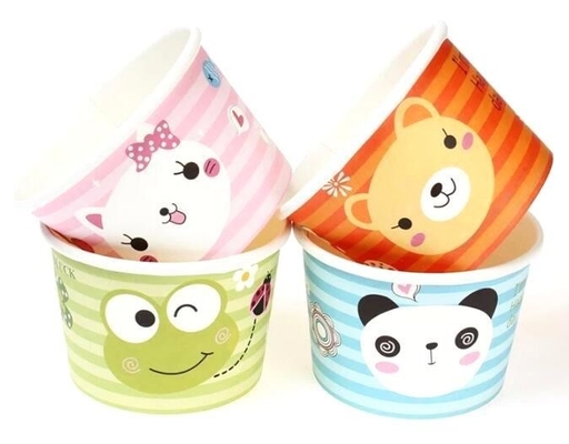 Lids,4oz 종이 아이스크림과 젤라또 종이컵 아이스크림 종이컵은 봉사하는 컵을 선발합니다, 로고가 버릴 수 있는 아이스크림 Ｐ를 출력했습니다