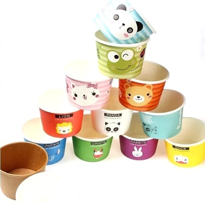 Lids,4oz 종이 아이스크림과 젤라또 종이컵 아이스크림 종이컵은 봉사하는 컵을 선발합니다, 로고가 버릴 수 있는 아이스크림 Ｐ를 출력했습니다
