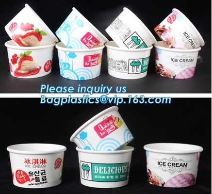 아이스크림 아이스크림 바게아세 팩아를 위한 규제와 주문 제작된 퇴비성 미생물에 의해 분해된 12개 온스 디저트 아이스크림 아이스크림 컵