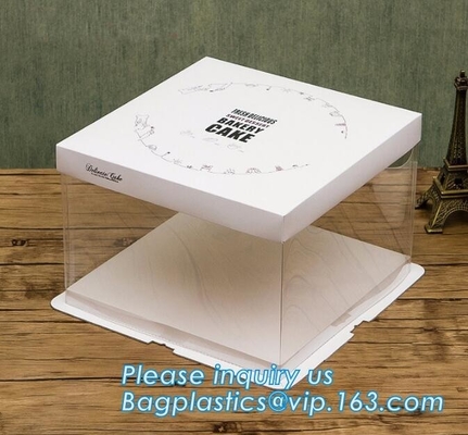 값이 싼 맞춘 컵케이크 핸들 상자 케이크 상자 대량 판매가 백플라스틱 생일 케이크 상자 카드보드 박스 케이크 상자를 제거합니다