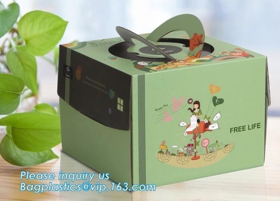 경제 컵케이크 박스 하얀 창문 케이크 상자는 주식 PET 플라스틱이 명백하 생일 케이크 상자에서 wedding 케이크 Box,6inch를 특화했습니다