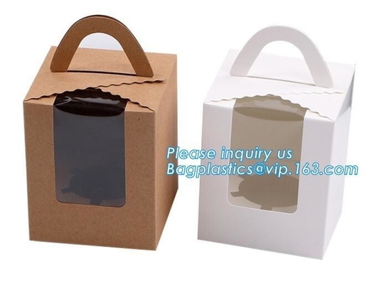 경제 컵케이크 박스 하얀 창문 케이크 상자는 주식 PET 플라스틱이 명백하 생일 케이크 상자에서 wedding 케이크 Box,6inch를 특화했습니다