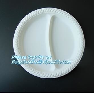 음식  Eco 우호적 식기류, 칸막이 버릴 수 있는 옥수수 전분 접시