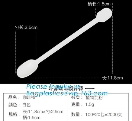 미생물에 의해 분해된 버릴 수 있는 유언비어 유포자 칼붙이 eco 우호적, 버릴 수 있는 CPLA 퇴비성 칼붙이, 옥수수 전분 커피 유언비어 유포자