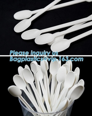 미생물에 의해 분해된 버릴 수 있는 유언비어 유포자 칼붙이 eco 우호적, 버릴 수 있는 CPLA 퇴비성 칼붙이, 옥수수 전분 커피 유언비어 유포자