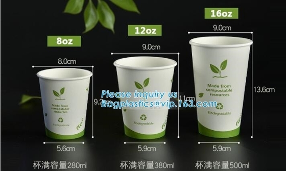 Pla 커피 요구르트 종이컵 동안 컬러 플라스틱 뚜껑, 커피를 위한 SGS 테스트 리포트 CPLA 규제가 바게아세 팩을 잔 모양으로 만드는 일회용 90 밀리미터