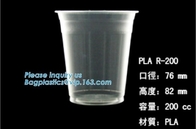 100% 퇴비성 materials,12oz PLA-일직선 뜨거운 커피 플라스틱에 의해 만들어진 재사용할 수 있는 플라스틱 커피컵은 PLA 컵 바게아세를 잔 모양으로 만듭니다