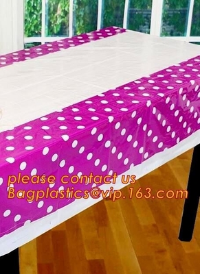 파트리 이벤트 데코라티와 결혼하기 위한 10Pcs 팩 방수 사각형 137 센티미터 Ｘ 274 센티미터 상덮개 식탁보 플라스틱 테이블 커버