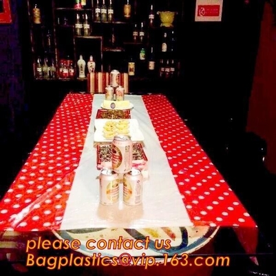 생일 파티 공급 / 장식 BAGEASE BAGPLASTI와 결혼하기 위한 화려한 물방울 무늬 테이블 직포 플라스틱 식탁보 커버