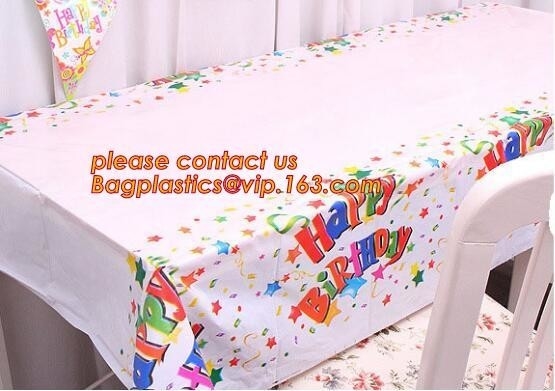 아이들 생일 축하 파티 식기류, 페스티벌 핑크색 테이블 커버 공급, 투명한 사각형 킷치를 위한 만화 테마 파티