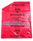 생물학적 위험 전염성 플라스틱 폐기물 가방 쓰레기통 라이너, PE 생물학적 위험 eco 가방, 의료 폐기물 사용, 정치 활동 위원회를 위한 생물학적 위험 가방