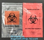 의학 연구실 시료 백 불모 생물학적 위험 견본 봉투