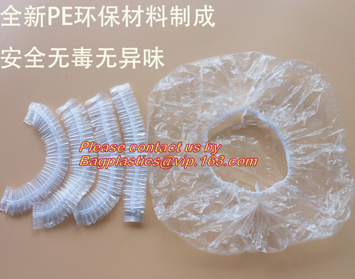 샤워 캡 호텔 캡을 방수 처리하는 ＬＤＰＥ / HDPE 주문 제작된 플라스틱 PE 호텔 버릴 수 있는 샤워 캡, eco 생 분해성 플라스틱