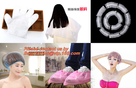 샤워 캡 호텔 캡을 방수 처리하는 ＬＤＰＥ / HDPE 주문 제작된 플라스틱 PE 호텔 버릴 수 있는 샤워 캡, eco 생 분해성 플라스틱
