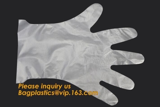 버릴 수 있는 플라스틱 폴리신 PE 장갑 세정은 음식, STERILE 둘 손가락 GLOVES IN 폴리에틸렌, 작은 포장 PE로 준비합니다