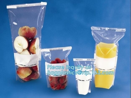피셔브란트텀 불모 폴리에틸렌 샘플링 백 능력 : 120mL, 플랫와이어 마감과 가방, 샘플 수집과 트라