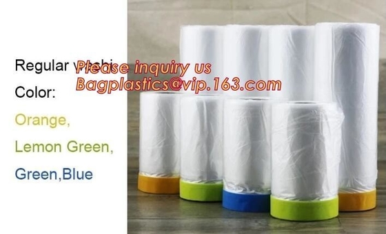 HDPE 마스킹 막, 실내 응용 사전에 마련한 드롭 크로스, 마스킹 막, 보호막 hous를 페인트를 칠하는 미리 녹음된 커버 차