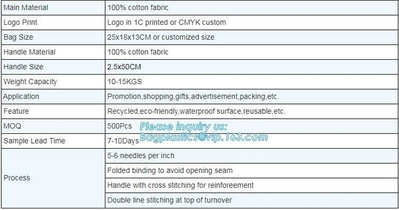 그렇게 하기 위한 평범한 핸들 캘리코 면포 포장백, 승진 eco 우호적 자연적 처리된 유기농 면 가방, 면 쇼핑 가방, 면