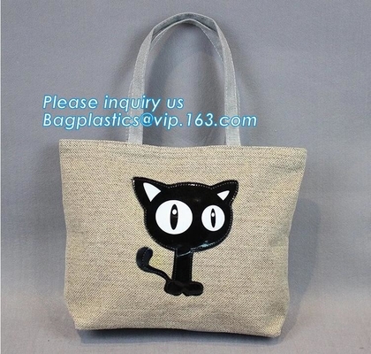 주문 제작된 인쇄된 로고는 핸들, 패션과 쇼핑 운반 jute bags와 환경적 맞춘 황마 쇼핑 가방을 적층했습니다