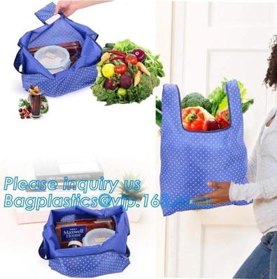 로고는 Bag/ 승진이 박사를 드로스트링 프로모션, 폴리에스테르를 위한 쇼핑 가방을 폴딩시키는 eco 우호적 재사용할 수 있는 폴리에스테르를 출력했습니다