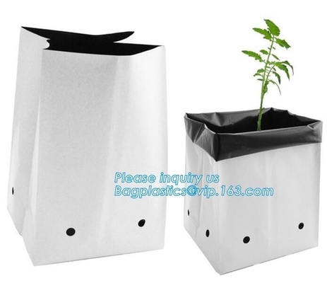야채, 나무와 꽃 seedling,15 갤런 구멍 플라스틱 ＬＤＰＥ를 위한 ＬＤＰＥ 폴리에틸렌 플라스틱 정원 경작자 봉투는 비를 성장시킵니다