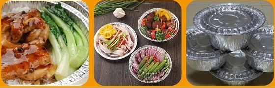 7 인치 8 인치와 9 인치는 케이크 호일 팬을 둥글게 합니다, 공장도 가격 직사각형 버릴 수 있는 알루미늄 박막 용기가 패키그를 바게아세