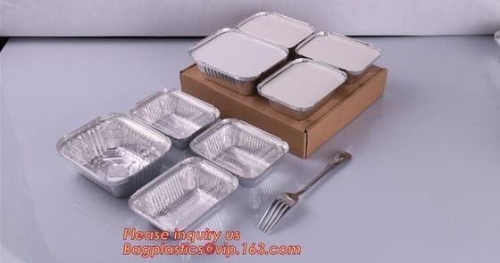 봉인한 알루미늄 호일 테이크아웃식음식 용기, 상이한 모양 능력은 버릴 수 있는 알루미늄 호일 식료품 용기 / Ｔ를 제거합니다