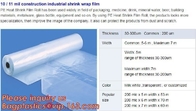 뜨거운 매각 건설 플라스틱 film,10 / 11 밀리리터 건설 산업적 수축 랩 필름, 건설 건설의 필름 팩