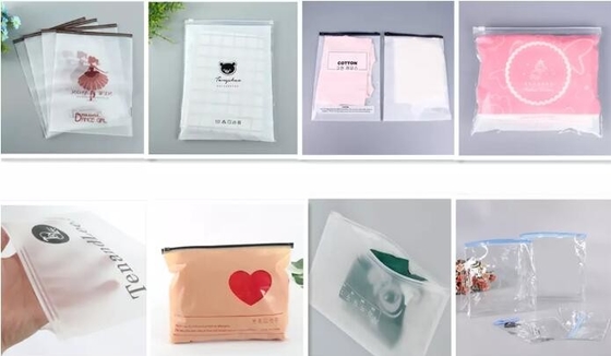 슬라이더 지프 잠금 장치 플라스틱 화장용 가방이 명백한 맞춘 pvc 집록크 팁 슬라이더 지퍼 플라스틱 의복 T셔츠 가방을 공급합니다
