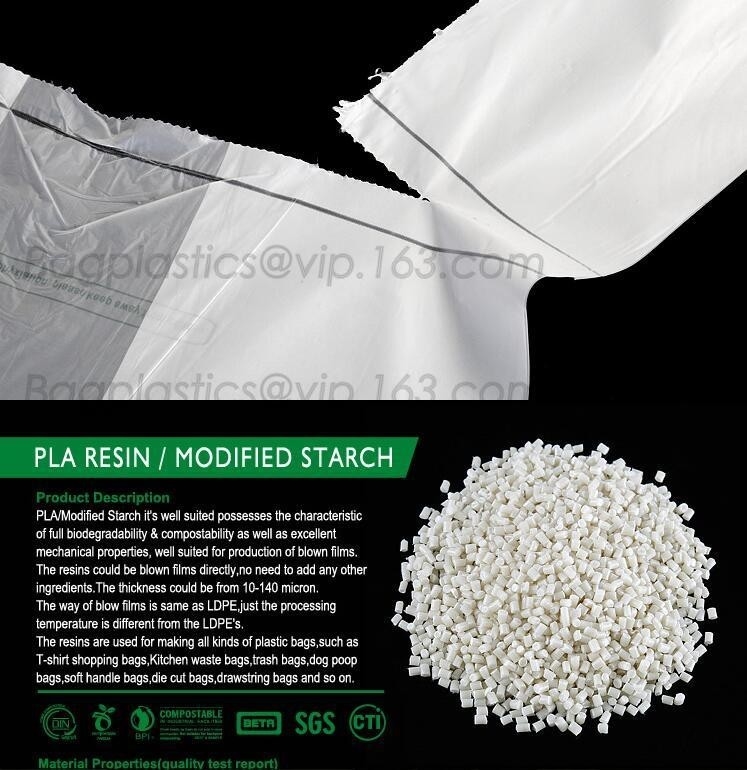 PBAT+PLA 100% 퇴비성 전기 데그라드러블 조끼 쇼핑 가방, 항공사들 작은 퇴비성 100% 옥소의 생 분해성 플라스틱 Ba