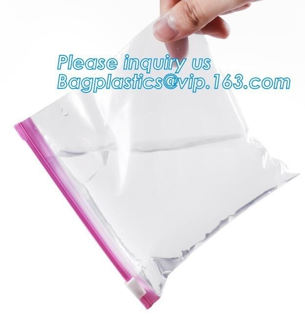 슬라이더 냉장고 관습 투명한 ＬＤＰＥ 플라스틱 방수 집록크 저장 백, 슬라이더 지퍼 투명 플라스틱 PE 폴리 물