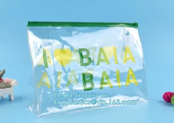OEM 슬라이더 지퍼 백은 명백한 비닐 집록크 / 베개 헤더 가방 카드 소매를 파우치에 넣습니다