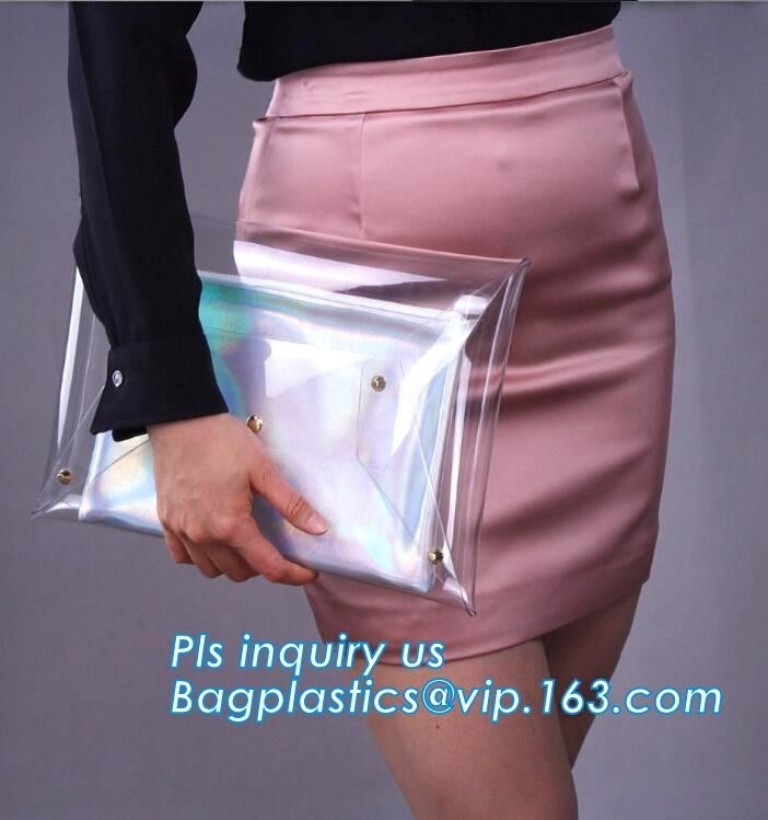 고귀한 레이저 PVC 클러치백 이브닝 백, PVC 카모플라주 플라스틱 지갑 봉투 클러치백, PVC 실리콘 클러치백 핸드백 Se