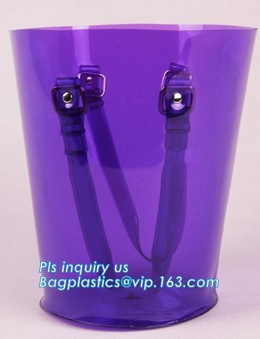 폴드형 버킷 배럴, 버킷, PVC 버킷을 폴딩시키는 방수 PVC, 핸들 명백한 PVC 플라스틱 비와 라운드 버킷을 폴딩시키기