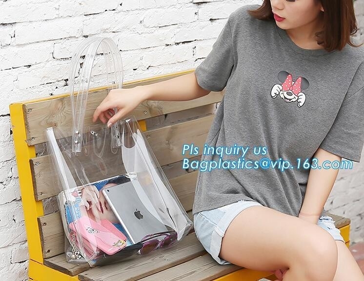 핸들, 영부인의 젤리 투명한 PVC 해변 핸드백 운반 어깨에 메는 백 &amp; 소형과 여성 핸드백 PVC 한 개의 어깨에 메는 백